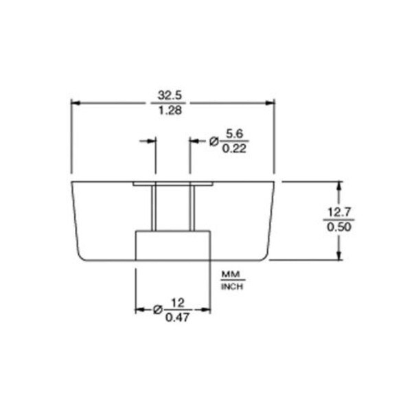 Main product image for Penn-Elcom 9112 Rubber Cabinet Foot 1.28" Dia. 260-7704
